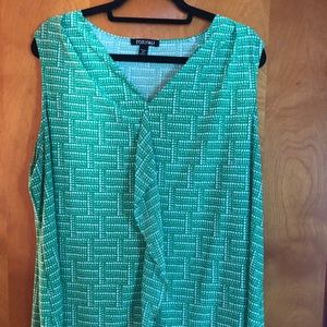 DressBarn cascading sleeveless top